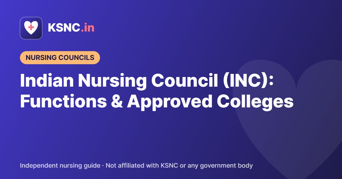 Indian Nursing Council (INC): Functions & Approved Colleges
