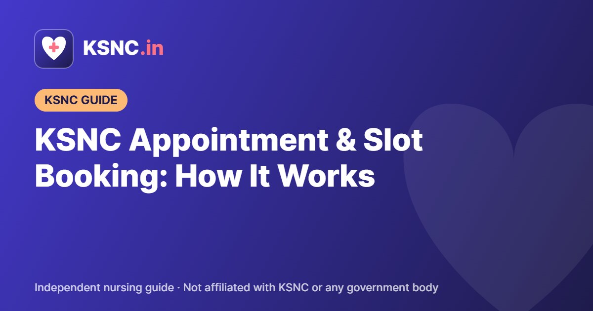 KSNC Appointment & Slot Booking: How It Works